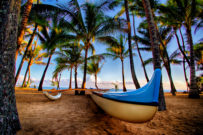 Outrigger on the beach I Fine Art Photograph on Metal