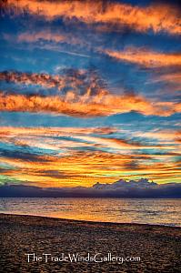 Ao pua'a Sunset Fine Art Photograph on Metal