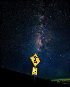 Aliens and the Stars on Maui Fine Art Photograph on Metal