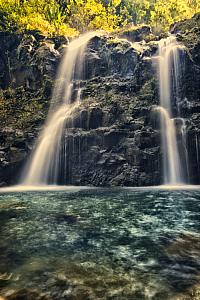 Tropical Falls Fine Art Waterfall Photograph on Metal